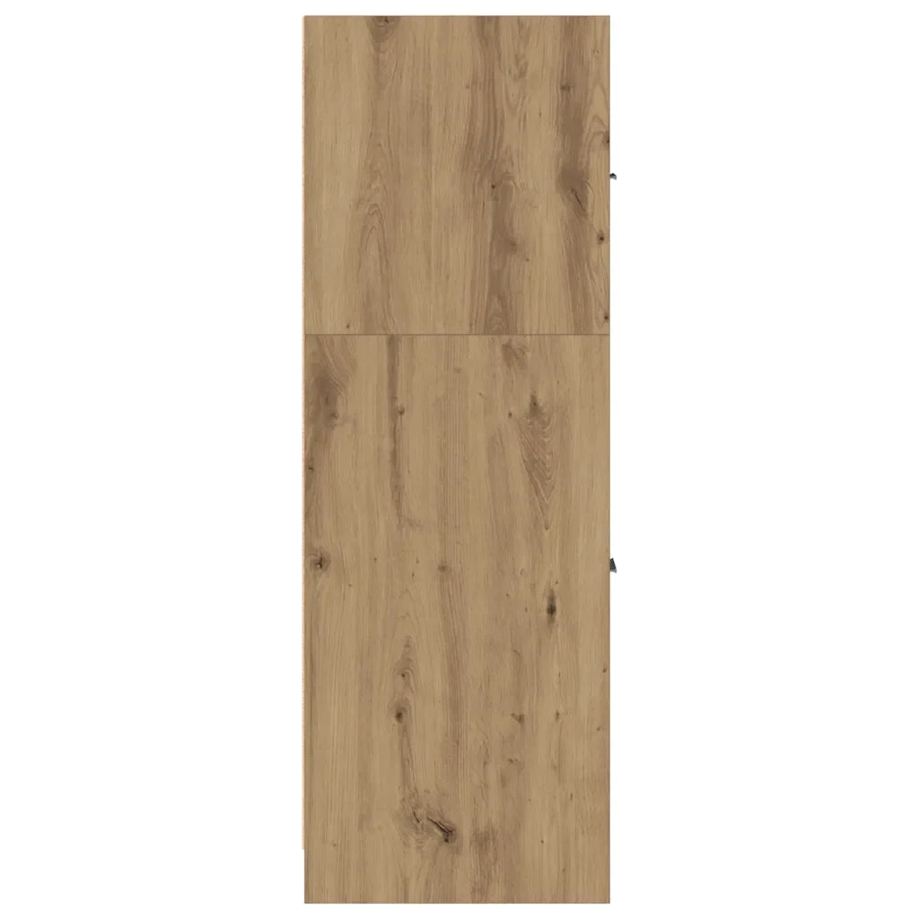 Mobiletto multifunzionale da farmacia per la cucina 40 x 41 x 118 cm finitura in rovere ingegnerizzato realizzato artigianalmente 02_0050645