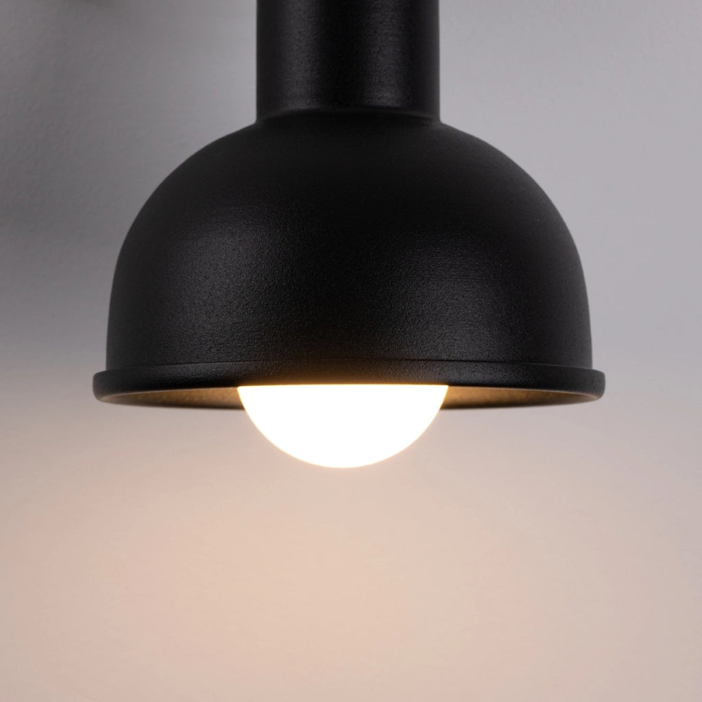 Applique KORSSO nera cupola tonda lettura E27 15W Pure Lume