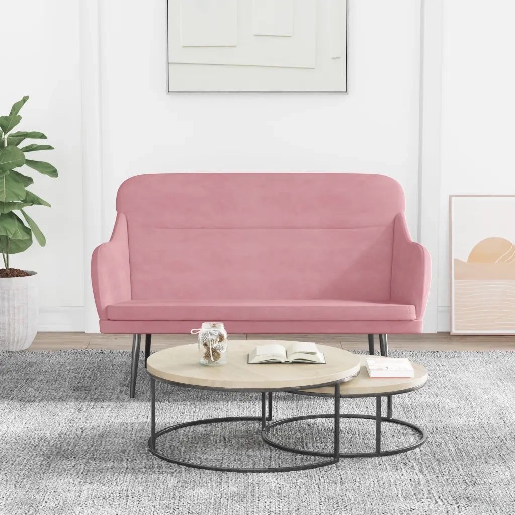 Panca Rosa 110x76x80 cm in Velluto CFW8225477