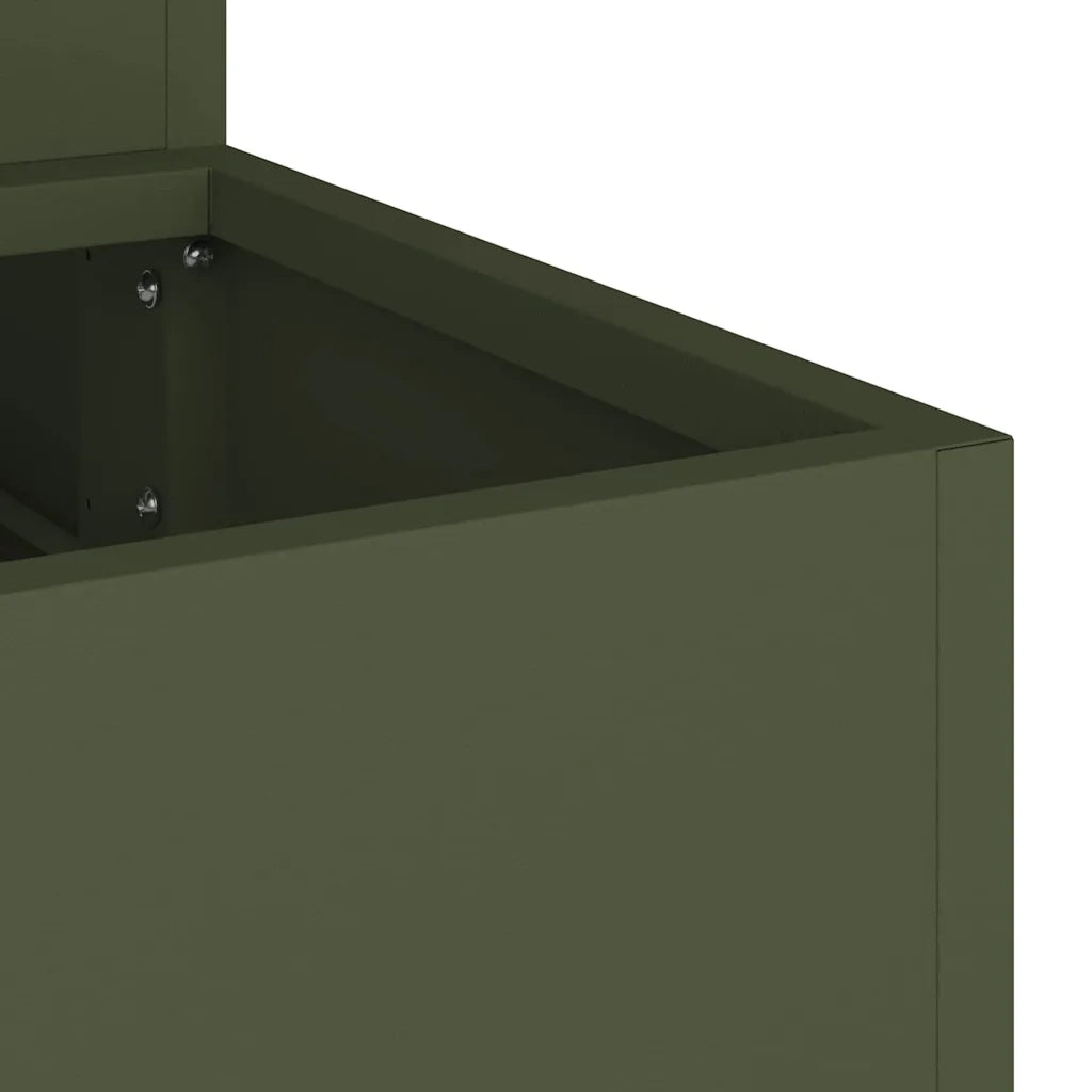 Vaso da giardino Verde oliva 90 x 90 x 35 cm 865837