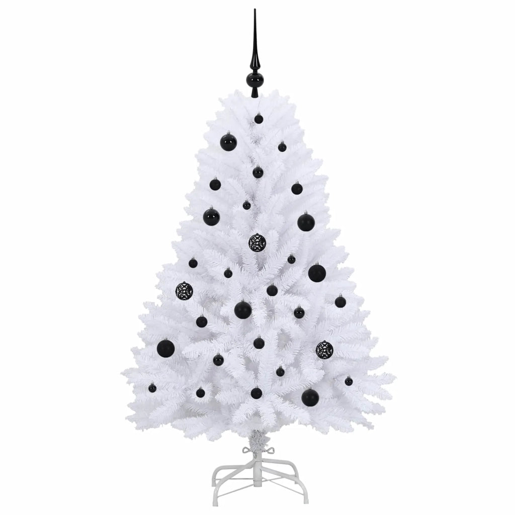 Albero di Natale Artificiale con Rami Pieghevoli Bianco 150 cm
