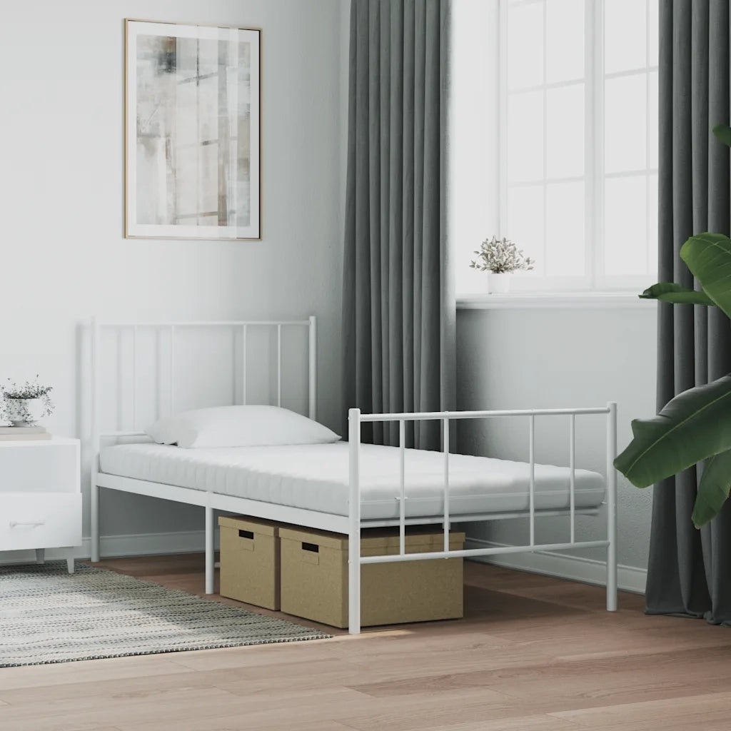 vidaXL Materasso in Schiuma Bianco 90x210 cm 7 Zone Durezza 20 ILD