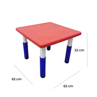 Tavolino per Bambini 62x62x52 cm Rosso