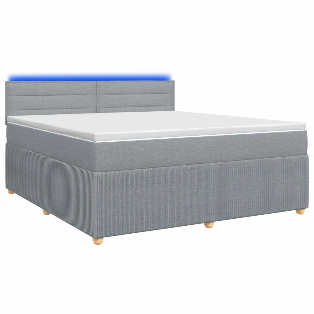 Letto box spring con materasso Grigio Chiaro 140 x 190 cm 3452918
