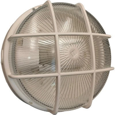 PLAFONIERA PPL + VETRO TONDA + GRIGLIA - BIANCO VOLT 230 W MAX 60 E27 CM 23 H.CM 11,2- 2 pezzi