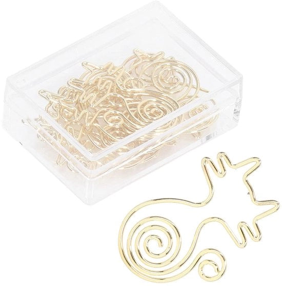 Fibbie di Carta in Acciaio - 100 Stuks - Fibbie a Forma di Fiocco - Fibbie di Carta - Piccole Fibbie - Clips in Metallo - Materiale Duraturo - Clips per Ufficio