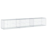 Gabbione recinto a gabbia muro di contenimento con coperchio 300 x 50 x 50 cm ferro zincato argento 02_0040156