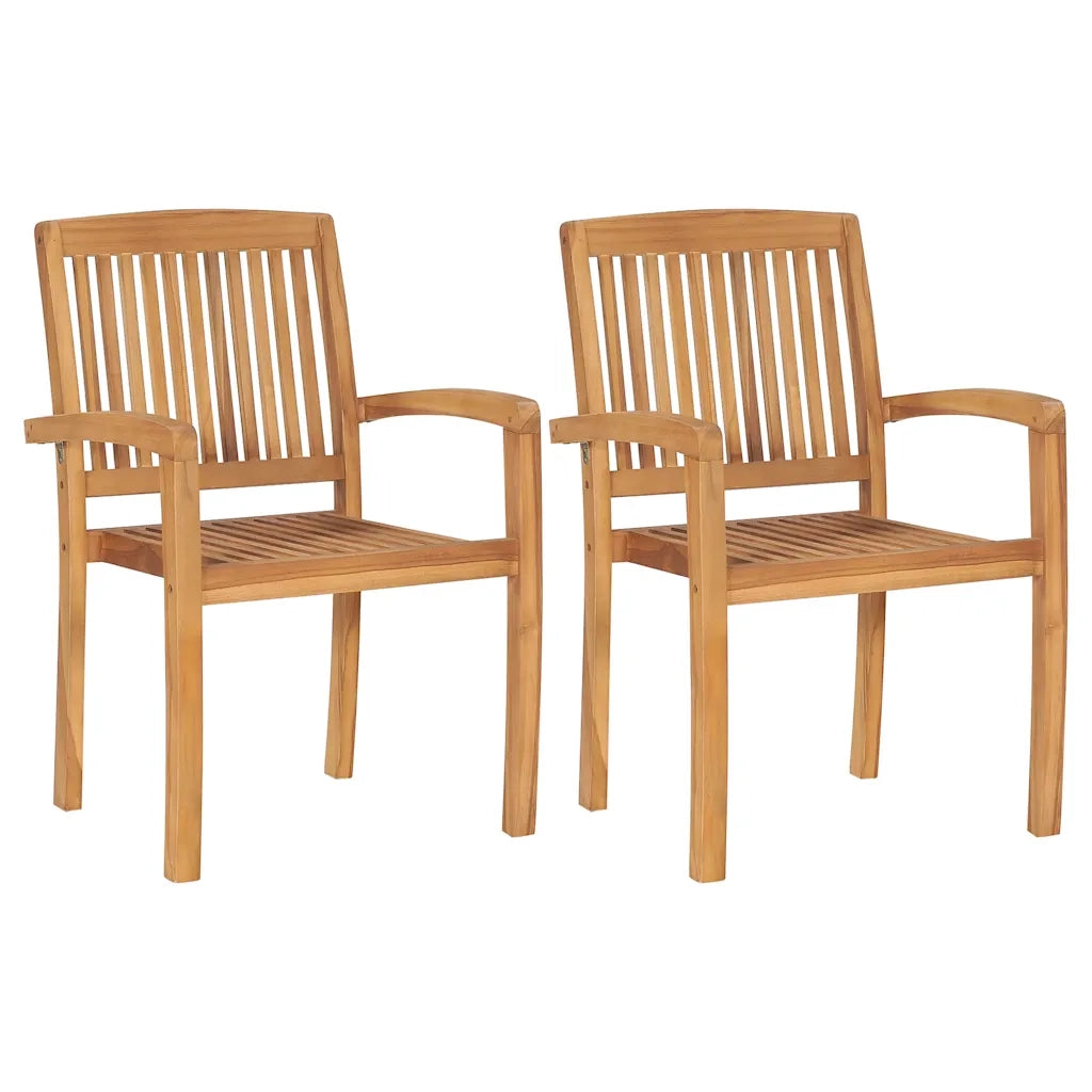 Sedie da Giardino 2 pz con Cuscini Rosso Vino Massello di Teak 3063261