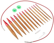 Set di aghi a punta rotonda intercambiabili - 13 pezzi - Carbonio/Bambù - Dimensione punta aghi 2,75 mm - 10 mm - Lunghezza cavo 32 cm/38 cm/42,5 cm/55 cm - Peso 226 g - Aghi a punta rotonda