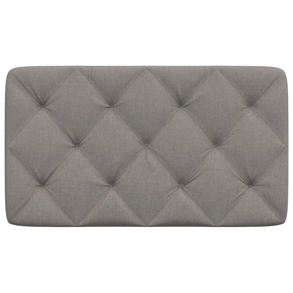Coussin de tête de lit taupe 80 cm tissu