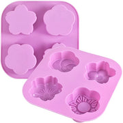 Mallen in Silicone 2 Pack - Forma a Fiore - Qualità Nutrizionale - Superficie Antitraslucida - Resistente al Lavarifiuto - Resistente a Temperature tra -40 e 230 gradi Celsius - Forma per Cucina
