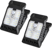 Due pezzi di Luce a Clip Solare - Sensore di Movimento - Regolabile - per Giardino Garage Campeggio Illuminazione di Emergenza