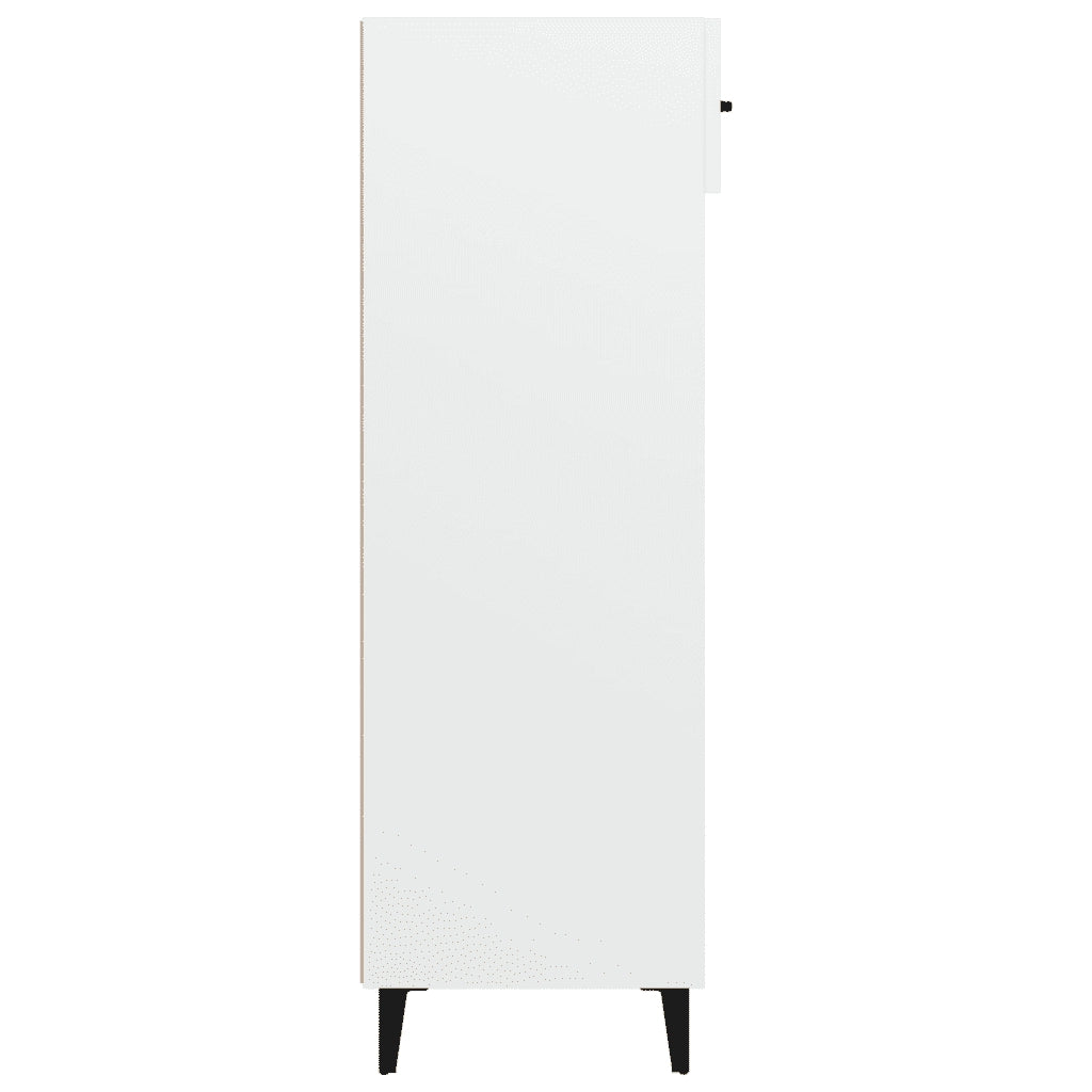 Scarpiera Bianca 60x35x105 cm in Legno Multistrato 812789
