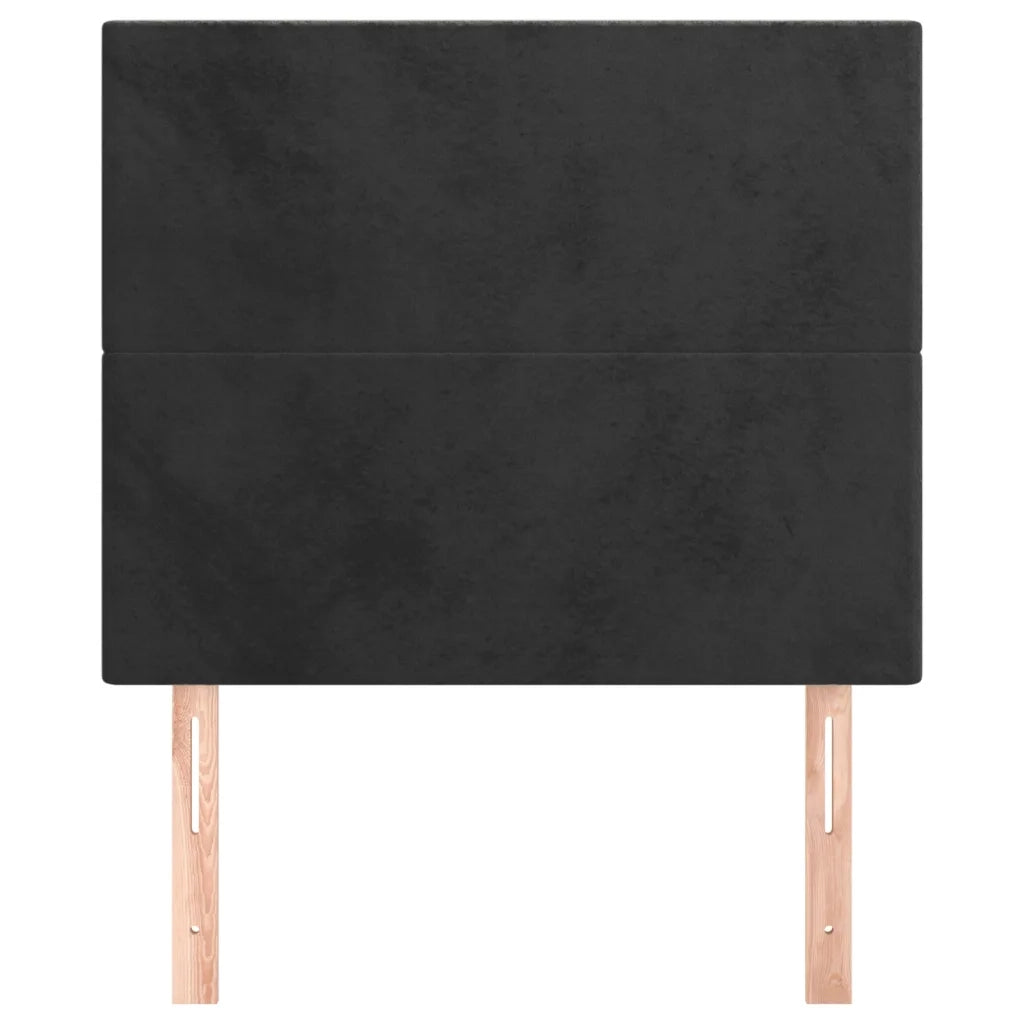 Testiera Nera 80x5x118/128 cm Velluto 3116084