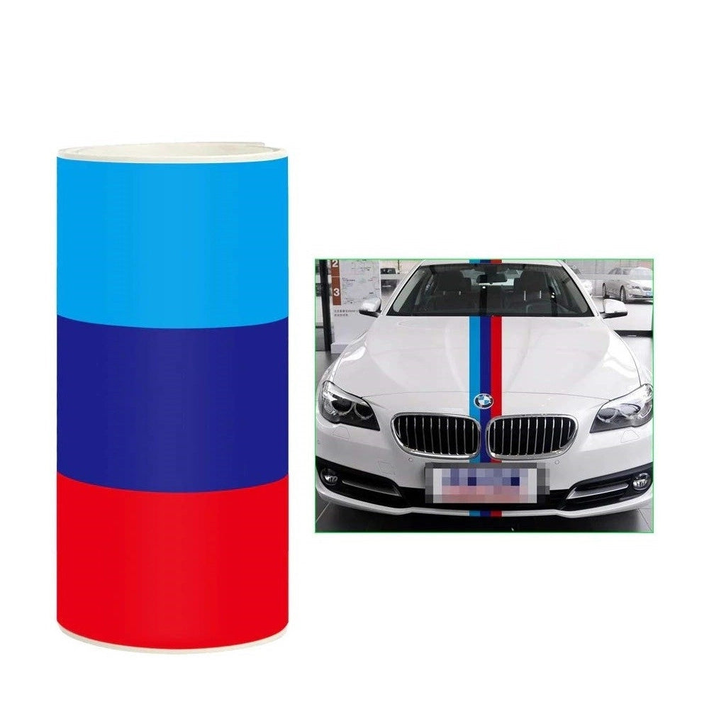 Trade Shop - Pellicola Carbonio Striscia Rossa Blu Ws1046 15x500 Cm Adesiva Wrapping Auto -