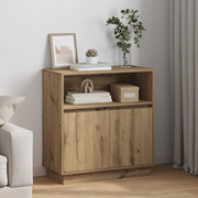 Sideboard con LED Rovere Artigianale 71x34,5x75 cm Legno ingegnerizzato