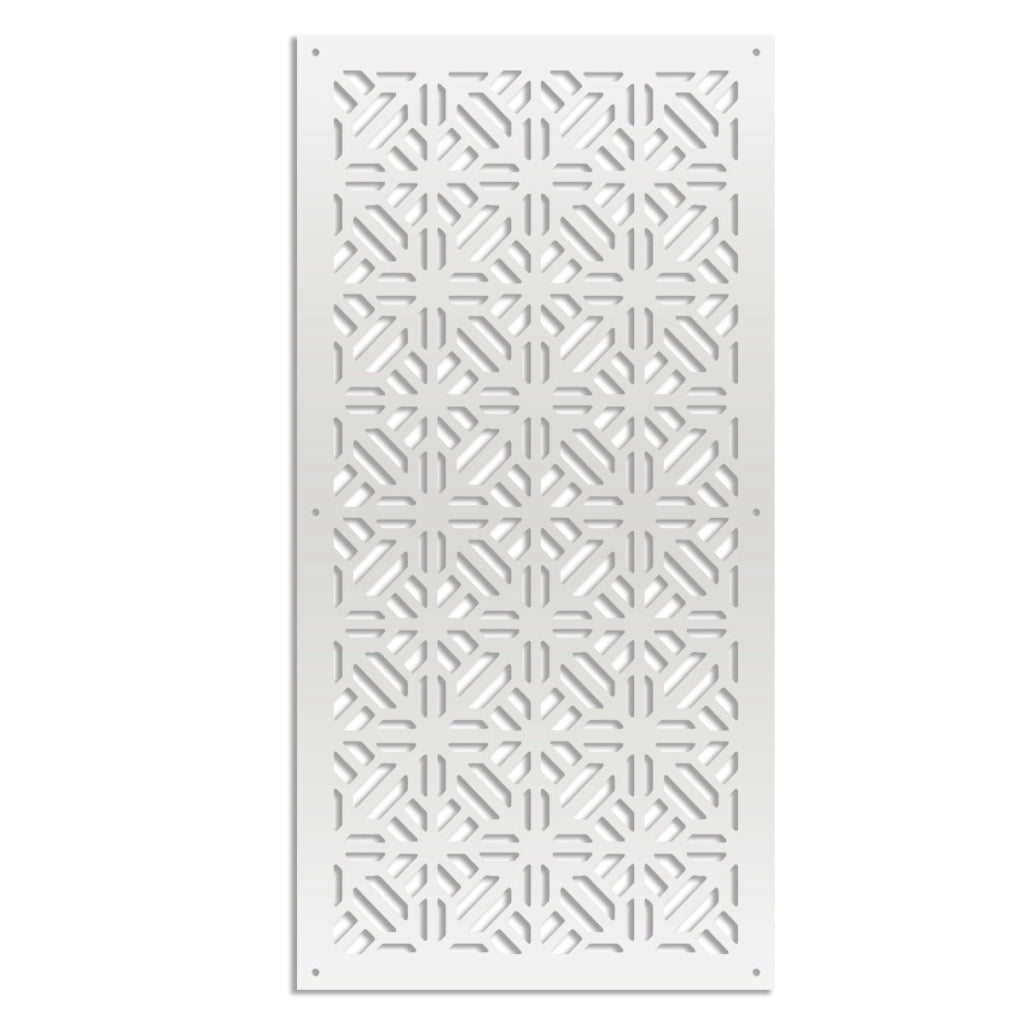 STOCCOLMA - Pannello in PVC traforato - Parasole Colore: bianco, Misura: 98x198 cm