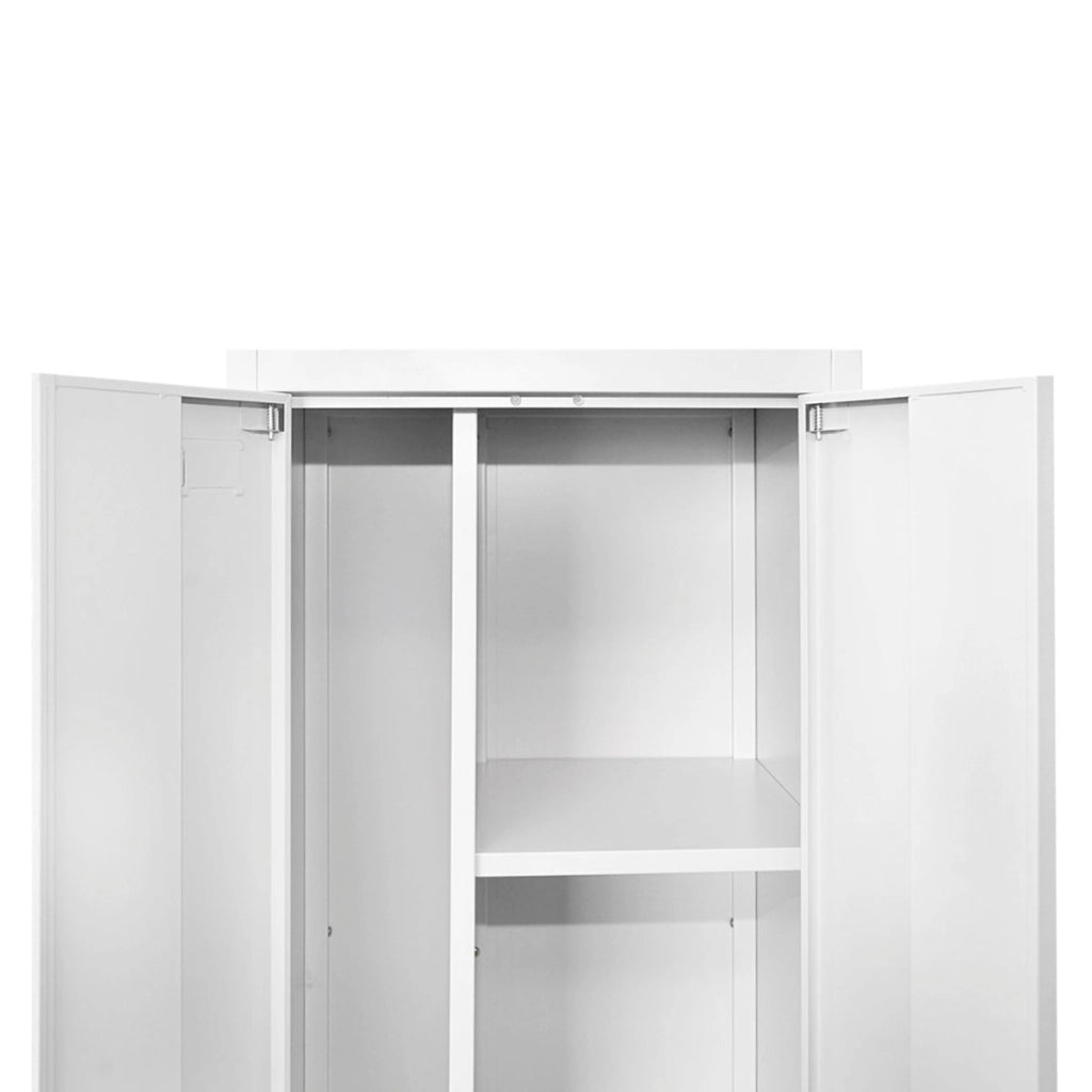 Armadio metallico per prodotti di pulizia – 1700×500×400 mm, 2 ante con serratura, grigio Breckner Germany