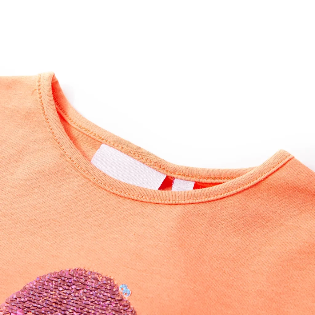 Maglietta da Bambina Arancione Neon 116cod mxl 85458