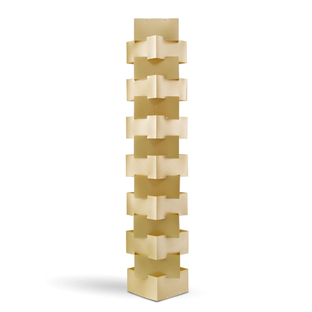 Piantana Moderna Building Polilux ® New Gold E Metallo Bianco 3 Luci E27