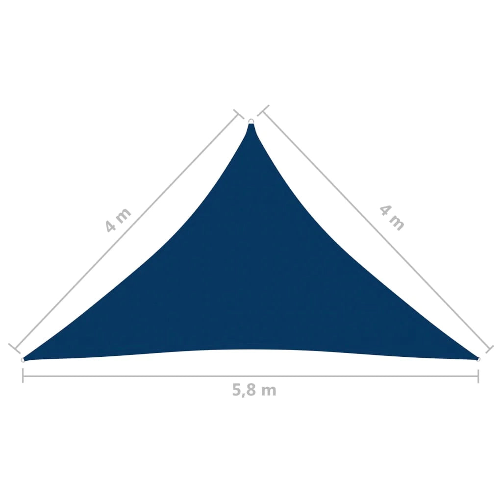 Vela ombreggiante triangolare in tessuto Oxford 4 x 4 x 5,8 m blu 02_0009876