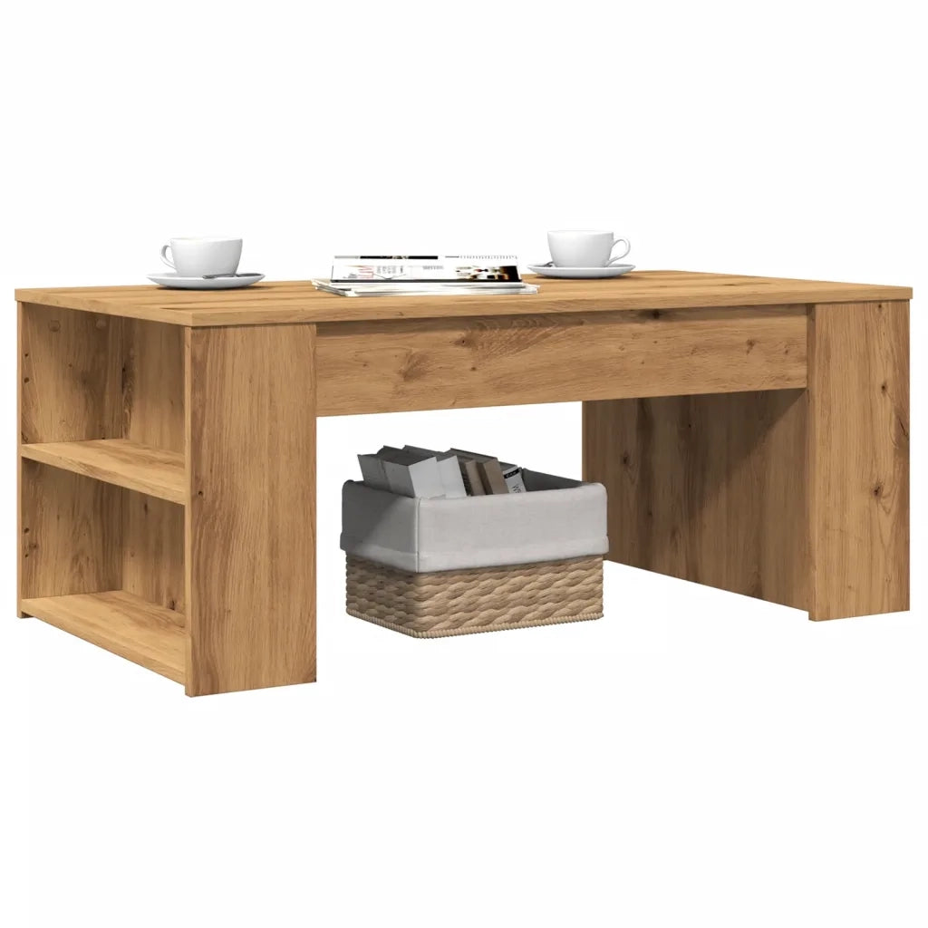 Tavolino salotto | Tavolino da caff¨¨ | Tavolino da Soggiorno Rovere Artigianale 102x55x42 cm Multistrato