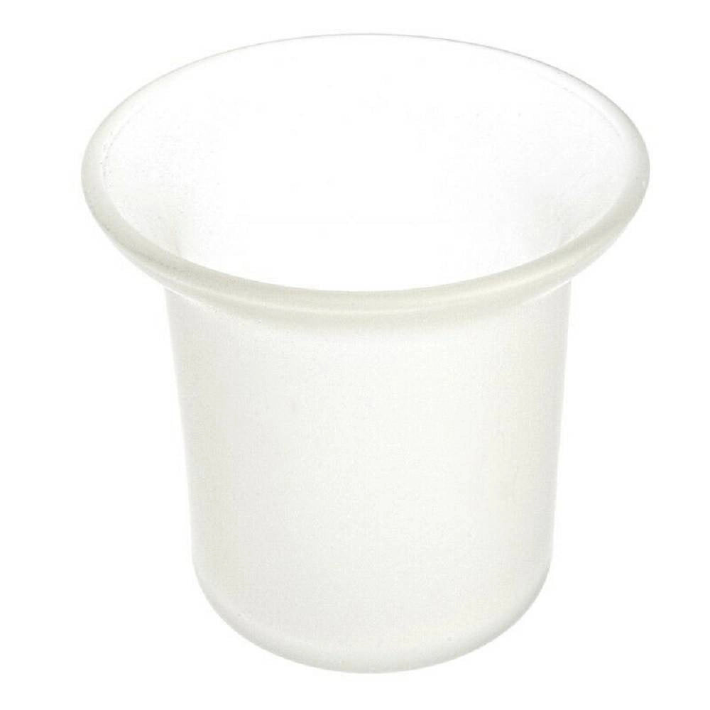 Trade Shop - Bicchiere Di Ricambio Porta Scopino Wc In Vetro Satinato Bagno Accessori 52597 -