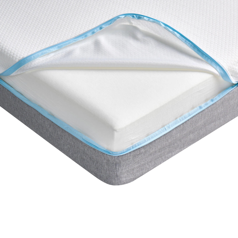 Materasso in Memory Foam Bianco con Tessuto Grigio Duro 140 x 200 cm