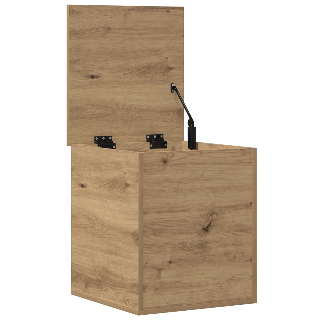 Scatola di Stoccaggio  in Rovere Fatta a Mano 40x42x46 cm in Legno Ingegnerizzato