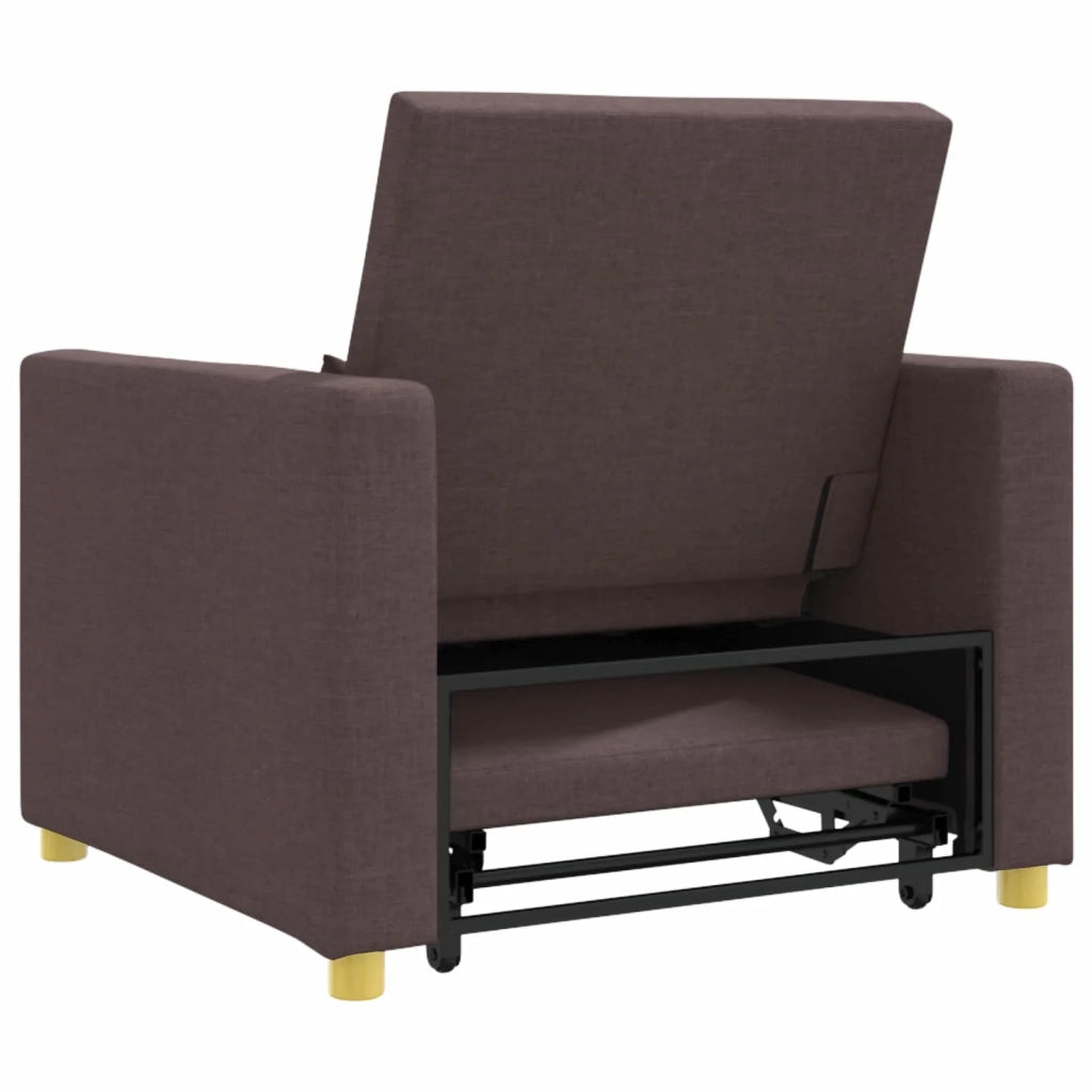 Divano letto estraibile singolo Marrone scuro 90 x 165 x 87 cm 42002688