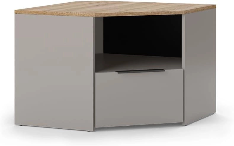 Credenza bassa Wido, Antracite, 68 x 50 cm, adatto come supporto TV con ripiani aperti