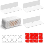 Pannelli di parete moderni e minimalisti in acrilato bianco senza perforazione - Set di 4 (4 kg di carico)