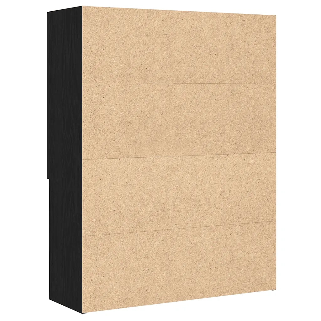 Mobile per Lavatrice Rovere Nero 70,5x25,5x90 cm CFW5243655