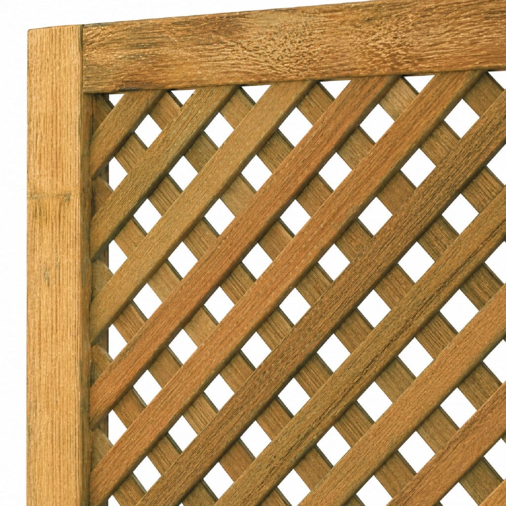 Pannello Grigliato Traliccio In Legno Di Pino Impregnato Per Giardino Balcone E Veranda Supporto Per Piante Rampicanti Privacy Outdoor Resistente Alle Intemperie 90 x 180 Cm Legno Naturale