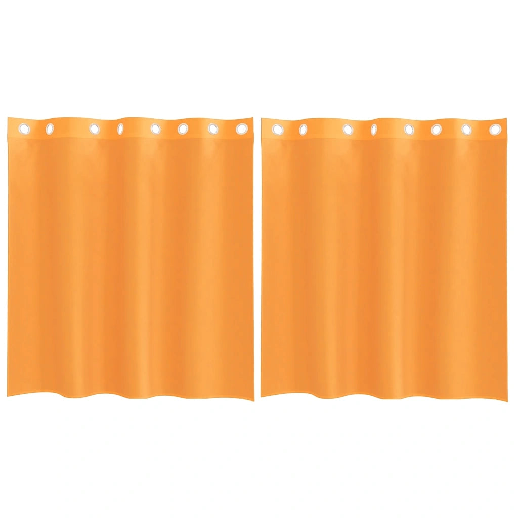 Tende in Voile con Occhielli 2 pz Arancio 140x140 cm 4102089