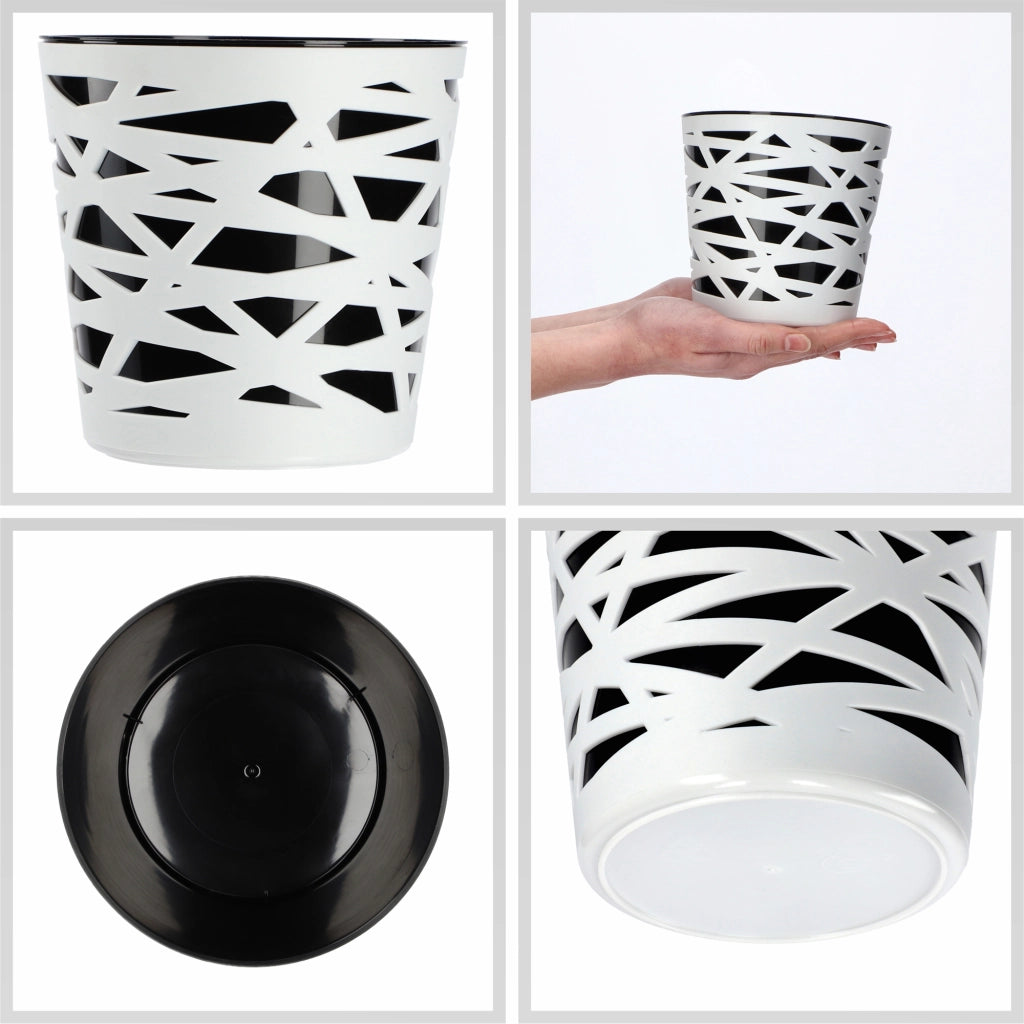 KADAX - Inserto in plastica per vaso di fiori e piante, 13 cm, nero