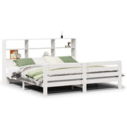 Letto matrimoniale | Letto per adulti | Giroletto senza Materasso Bianco 180x200 cm Legno Massello Pino