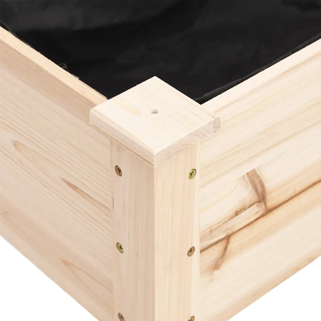 Fioriera con Ruote e Fodera 71x37x80 cm Legno Massello di Abete 3157823