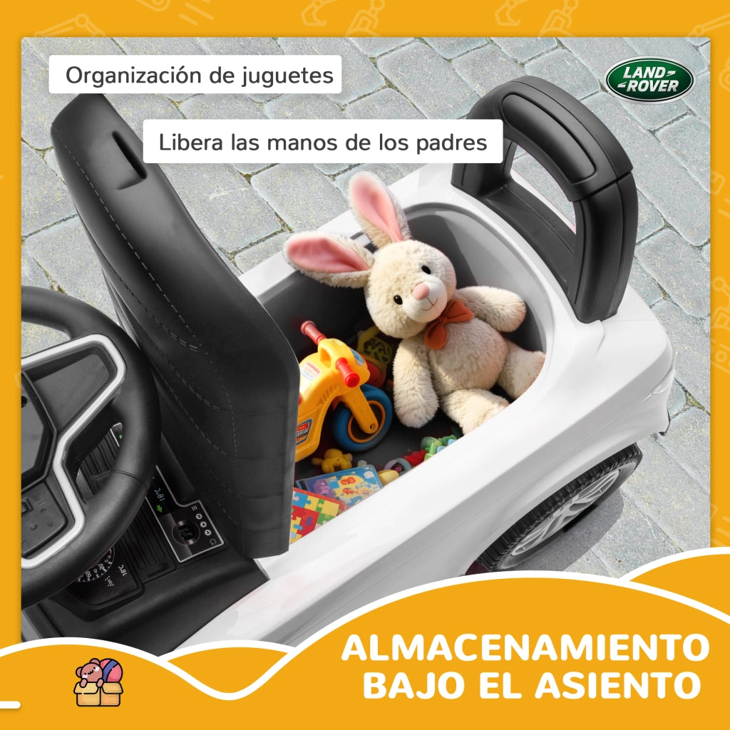 Correpasillos Land Rover con Almacenaje e Suoni per Bambini 18-36 Meses ¨C zephmum ¨C Bianco