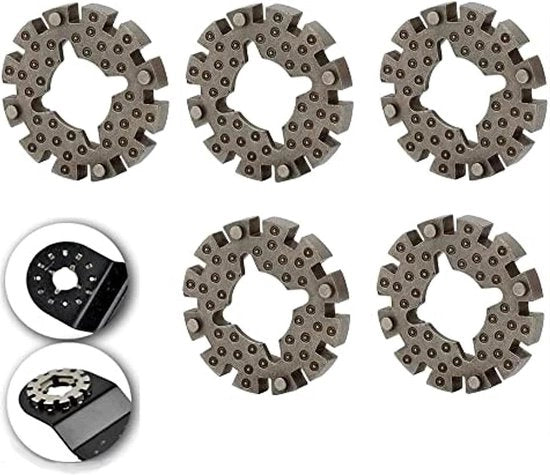Adattatore Lama Multitool Universale - 5 Pezzi per Oscillanti Multi Strumenti - Accessorio di Lavorazione del Legno per Oscillanti Lame di Seghe