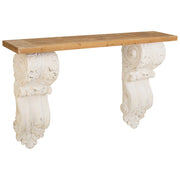 Mobile da ingresso in legno bianco 153x32,5x93h