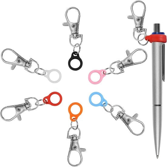 6 contenitori retrattili per pennarelli – Pennarelli clip-on per badge – Adatti per keycord, infermieri e röntgenmarker
