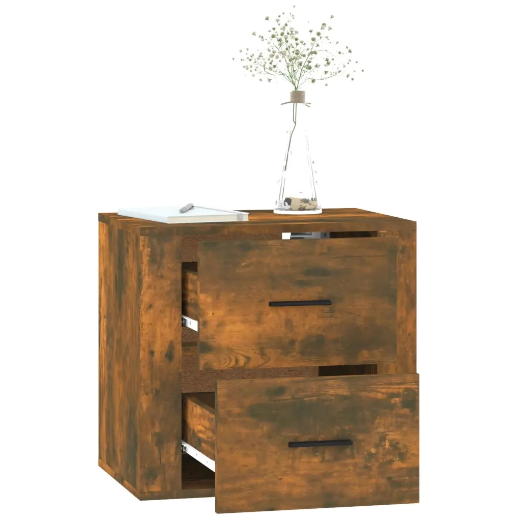 Comodino a Muro Rovere Fumo 50x36x47 cm 816861