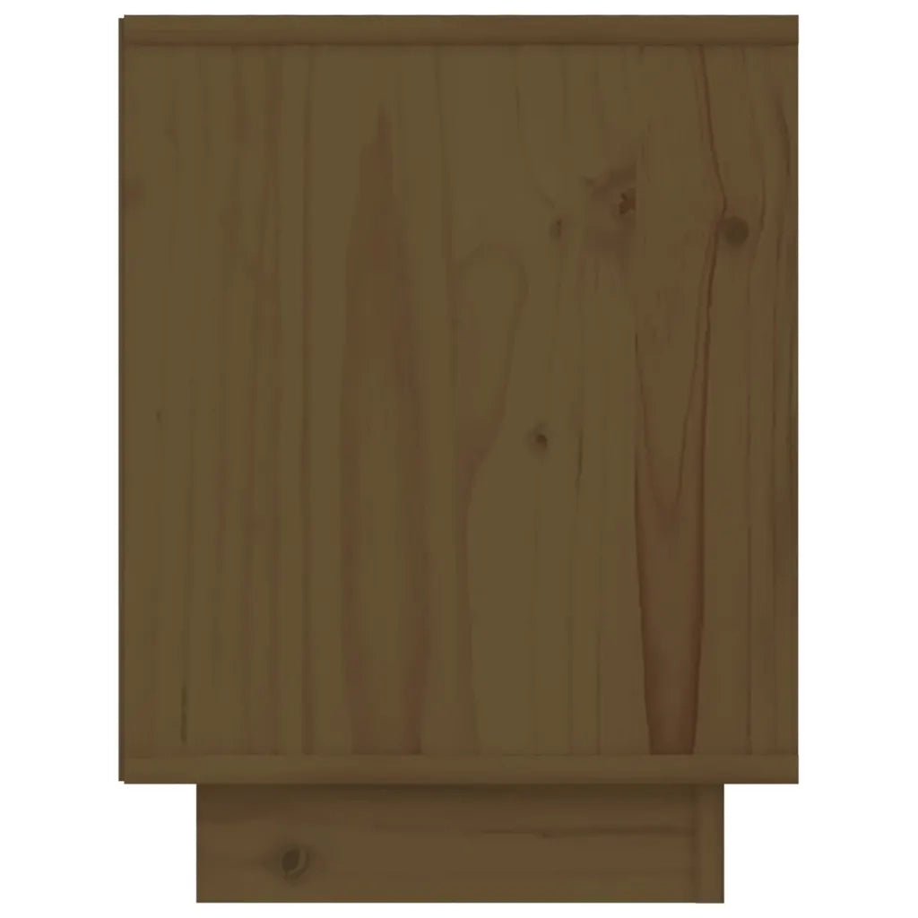 Comodino Marrone Ambra 40x30x40 cm in Legno Massello di Pino 813341