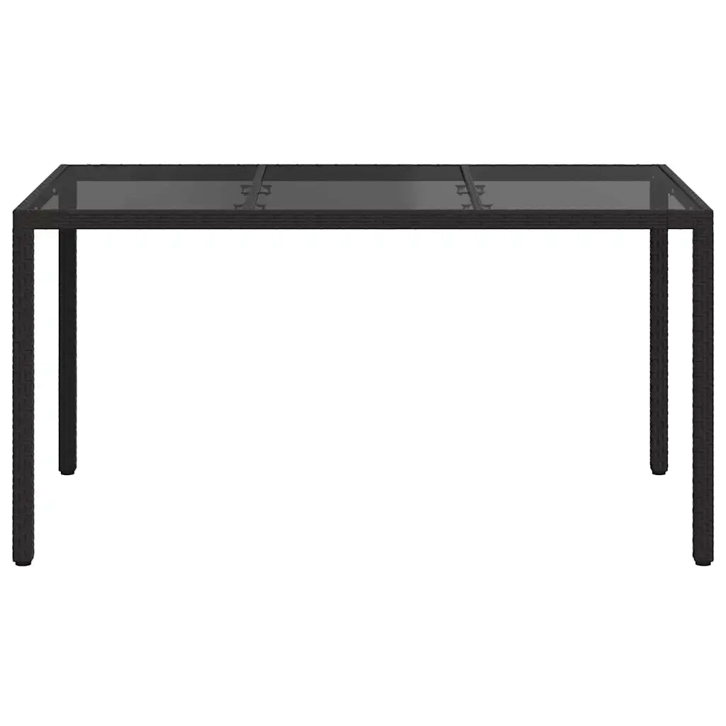 Tavolo da Giardino | Tavolino da esterno Nero 150 x 90 x 75 cm polyrattan