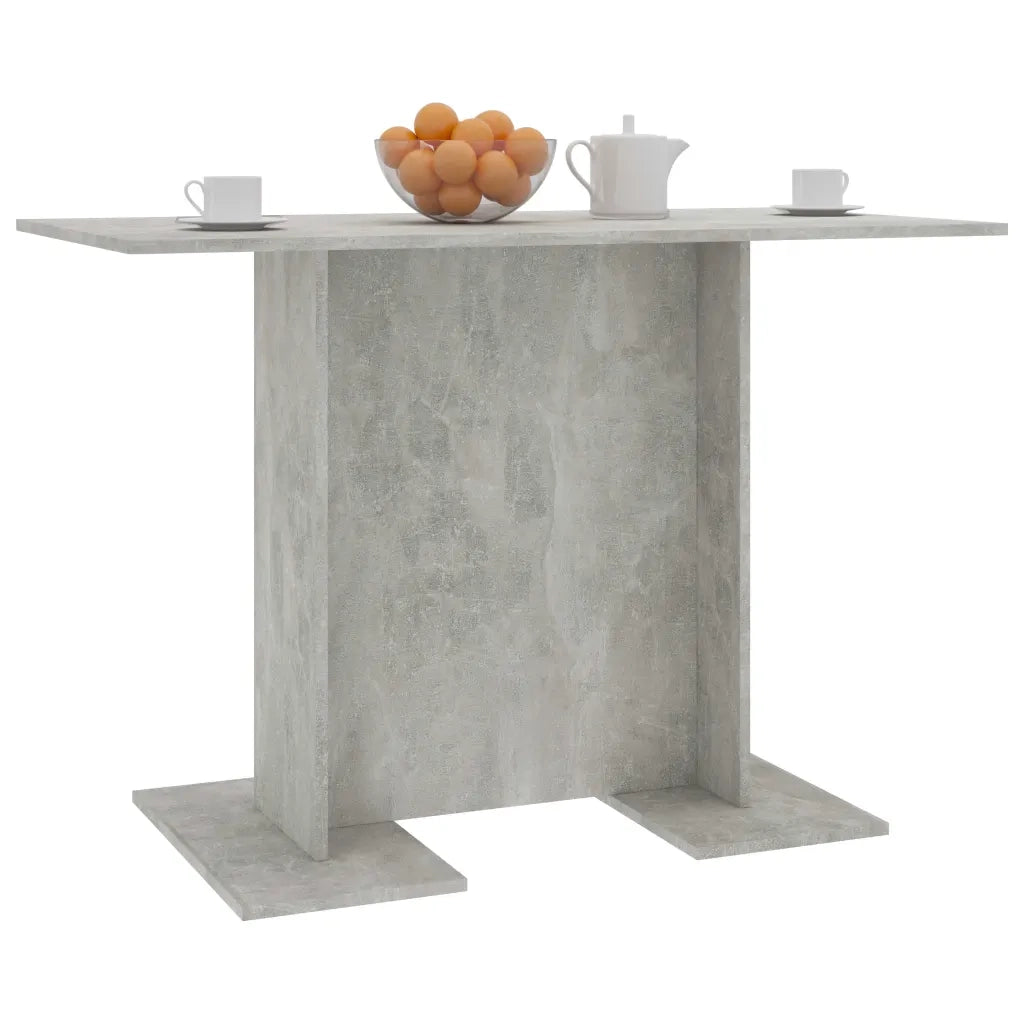 Tavolo da Pranzo | Tavolo da cucina Grigio Cemento 110x60x75 cm Legno Multistrato