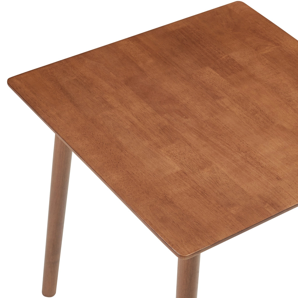 Tavolo da Pranzo Klijori Tavolo da Cucina in Legno di Hevea 75x75 cm Effetto Noce [en.casa]