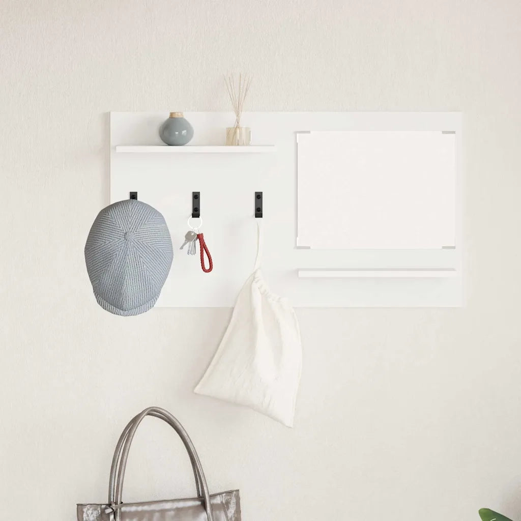 Appendiabiti a muro Bianco 90 x 10 x 50 cm Legno multistrato 874515