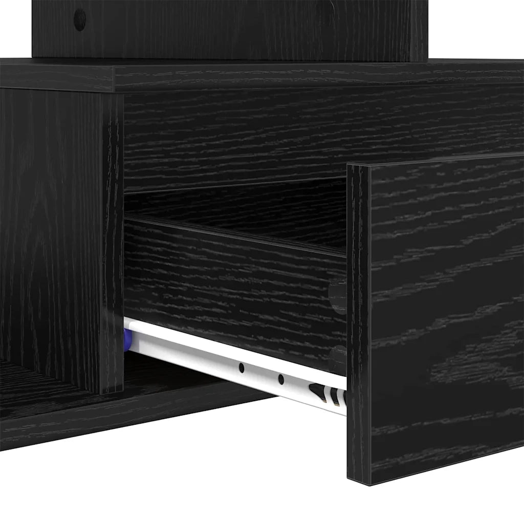 Tavolino da salotto con cassetto Rovere Nero 90 x 49 x 45 cm 882707