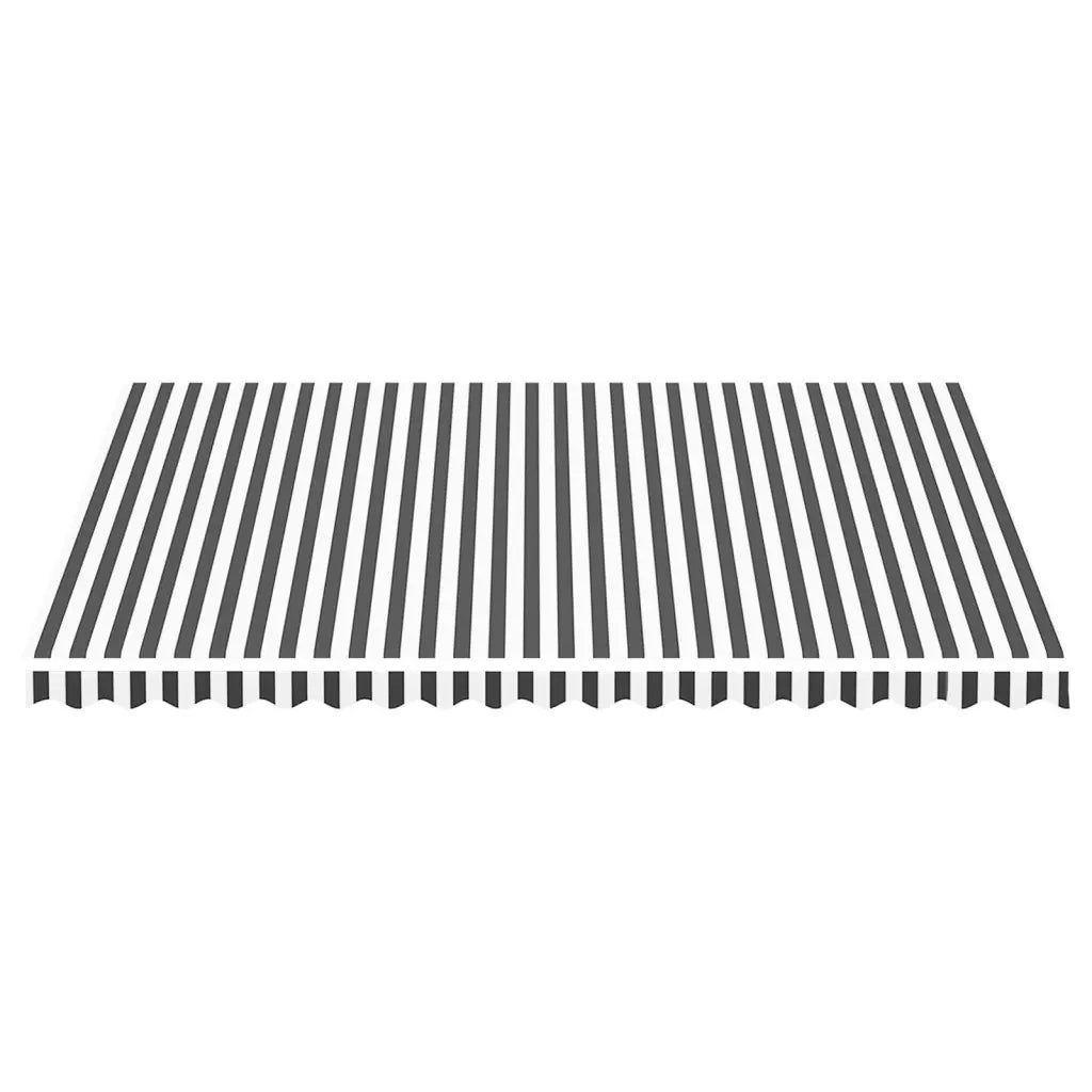 Tessuto di Ricambio Tenda da Sole Antracite e Bianco 4,5x3,5 m 311990